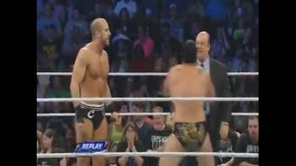 Cesaro неутрализира Alberto Del Rio след мача им срещу Rvd и Dolph Ziggler - Wwe Smackdown - 27/6/14