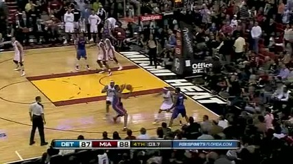 Detroit Pistons @ Miami Heat 87 - 88 [highlights] - 28.01.2011