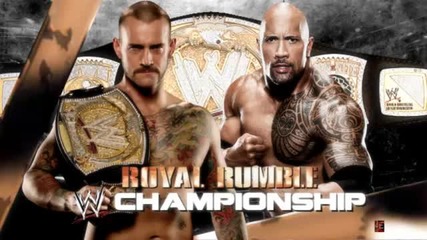 2013 Royal Rumble Cm Punk Vs The Rock Wwe Championship Matchcard Hd