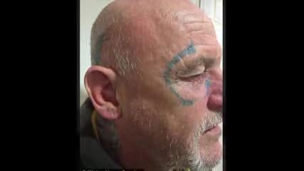 Мъж се събудил с татуирани очила след ергенски запой
