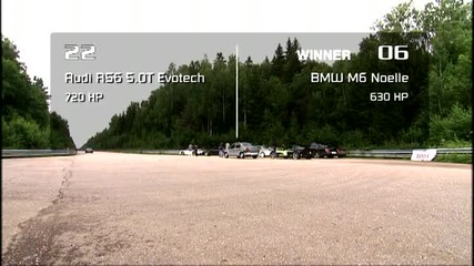 Moscow Unlim 500: Audi Rs6 vs Bmw M6 5.8l
