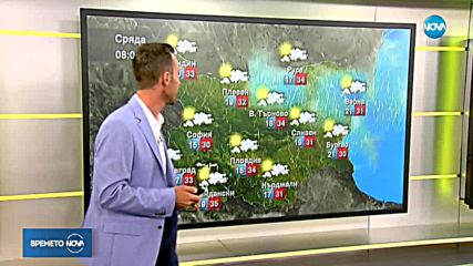 Прогноза за времето (08.08.2018 - сутрешна)