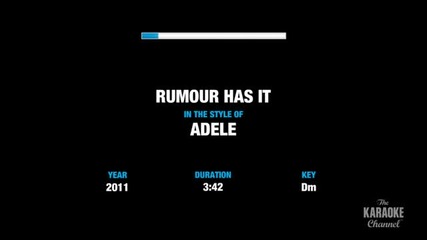Adele - Rumour Has It ( Karaoke )