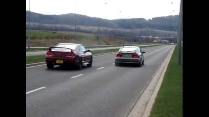 Opel Calibra 2.0turbo 4x4 (214) ps vs Nissan Skyline Rb25 (245ps) 