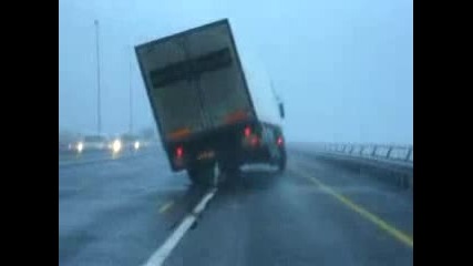 Truck Blown Away