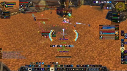 Wow Sacredchillz Mage Spriest Druid Vs Dk Warrior Resto Shaman (wow Gameplay)