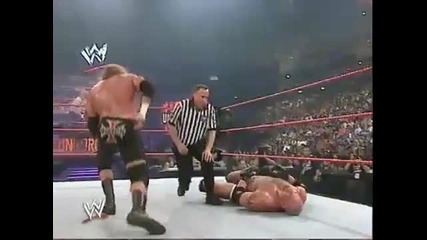 Unforgiven 2003 Triple H vs Goldberg 2/3 