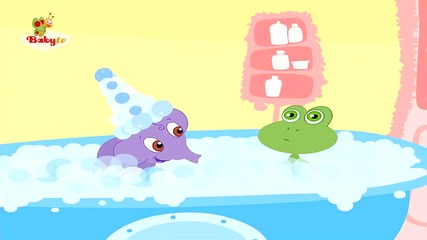 Игра с мехурчета в банята - забавна анимация
