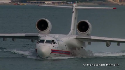 Тест на руския самолет амфибия • Be-200 !