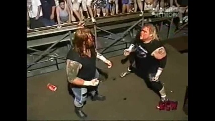 Ecw Hardcore Tv - Топките Махони и Спайк Дъдли срещу Нюл Джак и Аксел Ротьн(1999)