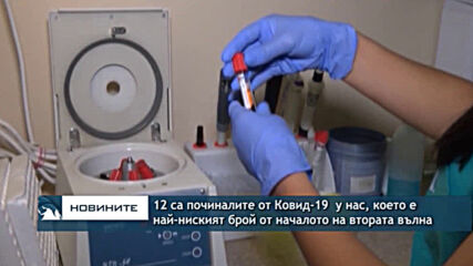 12 са починалите от Ковид-19 у нас, което е най-ниският брой от началото на втората вълна