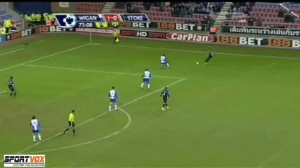 Уигън - Стоук Сити 1 : 1 Всички голове