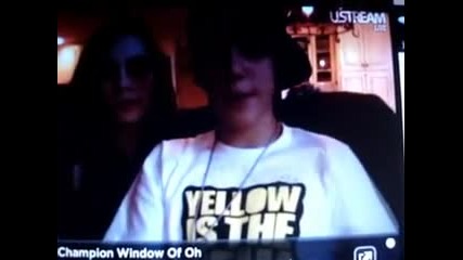 Justin Bieber and Caitlin Beadles Ustream 
