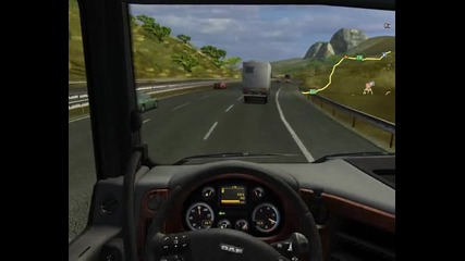 Daf xf 105 on the euro truck simulator 