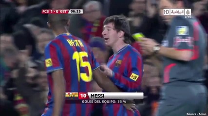 Красив гол на Лео Меси срещу Хетафе - Барселона- Хетафе 2:1