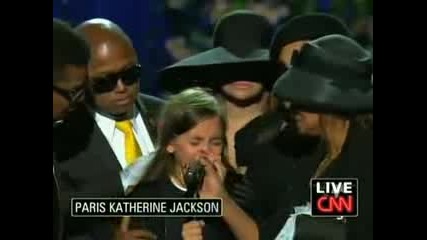 Paris Jackson Cries at Michael Jackson Memorial
