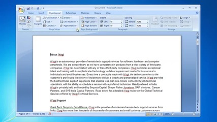 Microsoft® Word 2007: Set margins