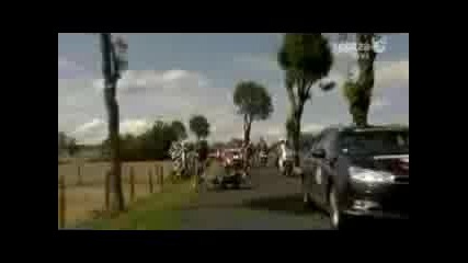 Tour de France 2011 - Stage 9 - Flecha Hoogerland Car Crash