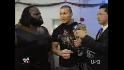 Randy Orton and Mark Henry backstage interview 02 - 04 - 08