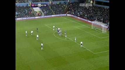 Aston Villa - Liverpool Aquilani Free Kick