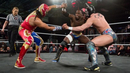 Ligero vs. Gran Metalik vs. Albert Hardie Jr. - Triple Threat Match: WWE Worlds Collide, April 17, 2019