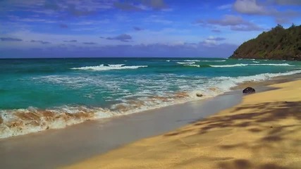 Hd Relaxation 1 - Kauai Beaches - Music Video - Ocean relaxing meditation videos 
