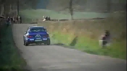 Subaru Impreza Wrc98 in action on French tarmac - with pure engine sounds