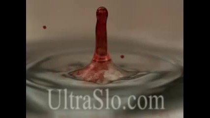 Time Warp : A beautiful red drop of water 