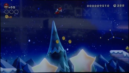 E3 2012: New Super Mario Bros. U - Snow Level Secret Passage Gameplay