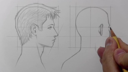 Drawing Time Lapse_ Face in Profile_turning Away