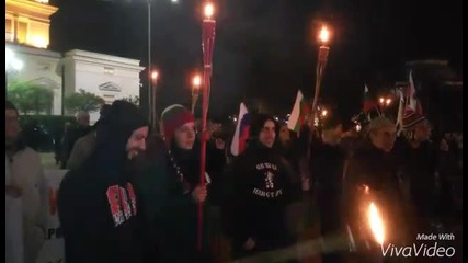 Факелно шествие пред Народното събрание