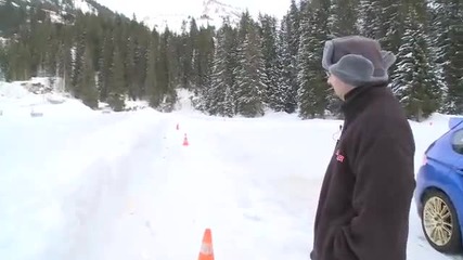 Impreza Sti v Evo X... on ice! - by Autocar.co.uk 