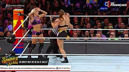 MATCH INTÉGRAL EN FRANÇAIS: Ronda Rousey vs. Alexa Bliss – Match pour le Titre Féminin de Raw: SummerSlam 2018