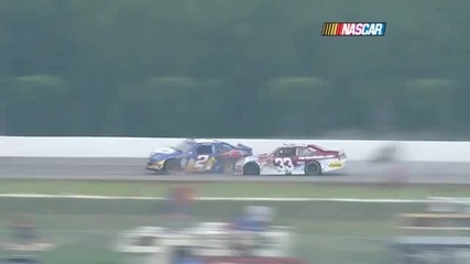 Busch and Sadler Huge Crashes Nascar Sprint Cup 2010 Pocono 