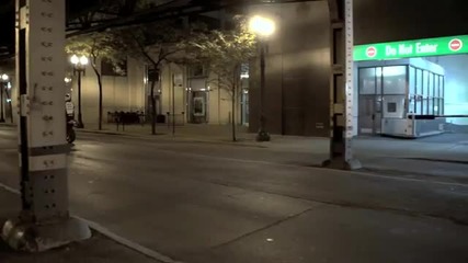 Motorcyclist in Downtown Chicago