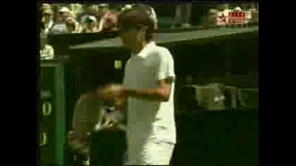 Wimbledon - Federer - Hrbaty - 2:1 Трети Сет!