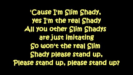 Eminem - The Real Slim Shady (lyrics) [hd & Hq]