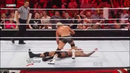 Dolph Ziggler counters Punt Kick into Superkick