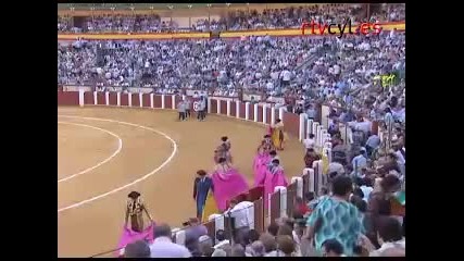 Cogida grave a un subalterno de _morante de la Puebla_