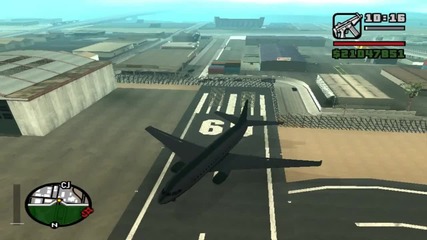 Gta San Andreas каране на голям самолет