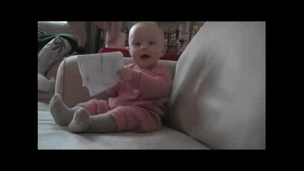 Baby Laughing Hysterically at Ripping Paper