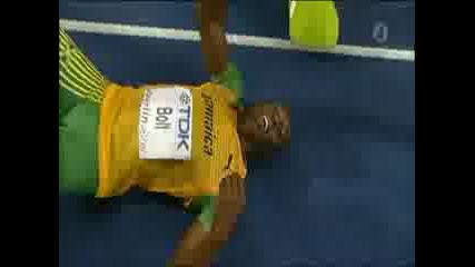 Юсеин Болт 19.19 Световен Рекорд на 200 м. в Берлин 