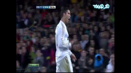 Barcelona 1:2 Real Madrid - Amazing Goal Cristiano Ronaldo - 21.04.2012