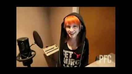 Hayley Williams on the studio while recording for their new album