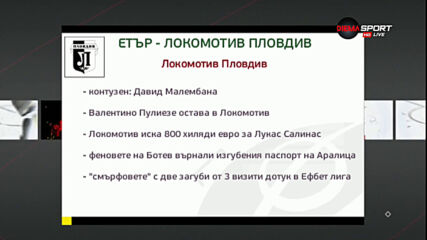 Преди Етър - Локомотив Пловдив