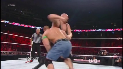 John Cena hits a Back Suplex on Big Show