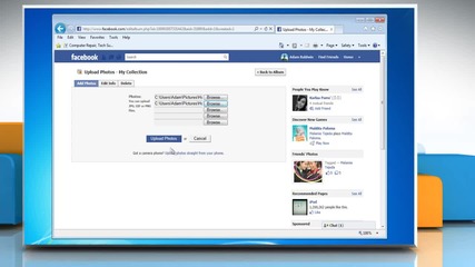 Facebook®: How to Upload photos