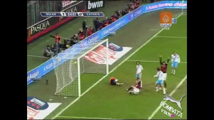 Милан 1:0 Катания - Кака Гол С Глава!