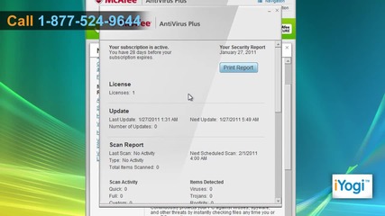 Customize Mcafee® Antivirus Plus in Windows® Vista