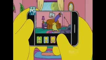 Homer Simpson Eats a Apple iphone